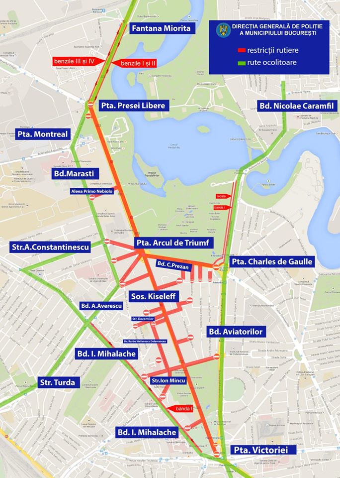 restricții de circulație 1 Decembrie